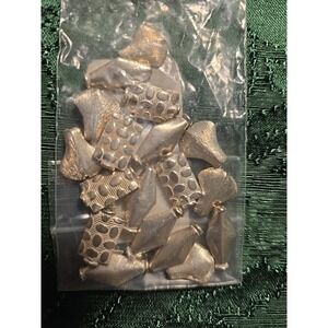 Antique Silver Plated Copper Beads Assorted Charms #136 Bundle W/‎ Others Listed